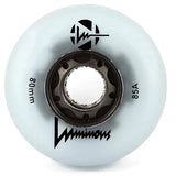 Luminous LED 80mm/85a GLOW White 4 Pack Rollerblade Wheels