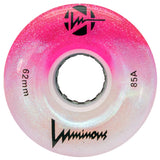 Luminous LED 62x32mm/85a GLITTER Cotton Candy Rollerskate Wheels - 4 Pack