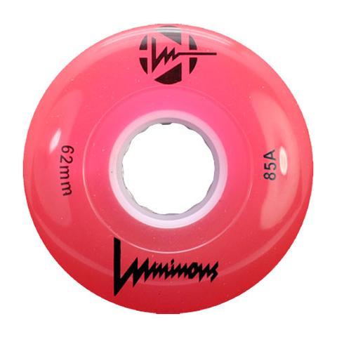 Luminous LED 80mm/85a GLOW Coral 4 Pack Rollerblade Wheels