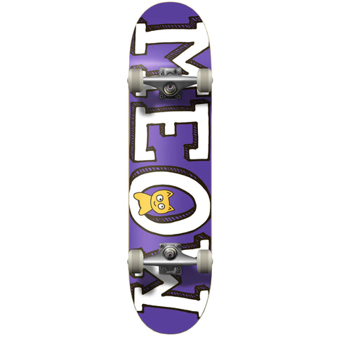 Meow Logo Purple 8.25" Complete Skateboard