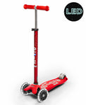 Micro Maxi Deluxe LED Red Scooter