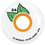 OJ's 'Plain Jane Keyframe' 54mm 87a White Skateboard Wheels
