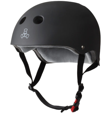 Triple 8 The Certified Sweatsaver Black Rubber Helmet