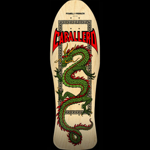Powell Peralta Caballero Chinese Dragon Natural/Clear 10' Old School Skateboard Deck