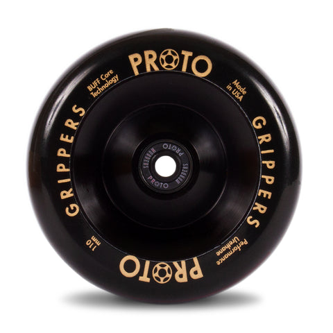 PROTO  Full Core Grippers 110mm Black on Black Scooter Wheel Single