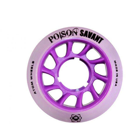 Atom Poison Savant 59x38mm/84a Purple Rollerskate Wheels 4 Pack