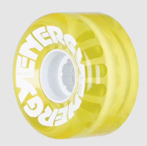 Radar Energy 62x32mm Clear Yellow Outdoor Rollerskate Wheels (4 Pack)