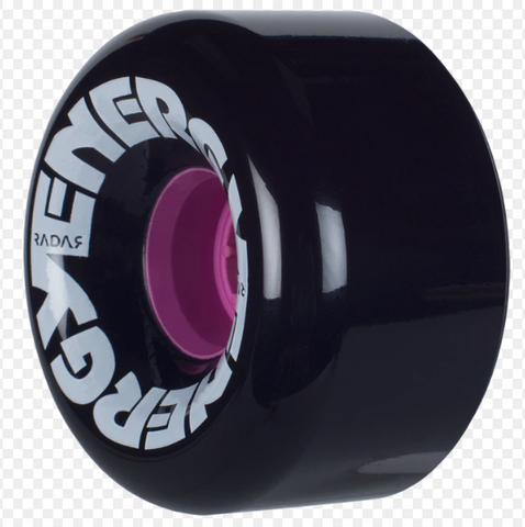 Radar Energy 65x35mm Black Outdoor Rollerskate Wheels (4 Pack)