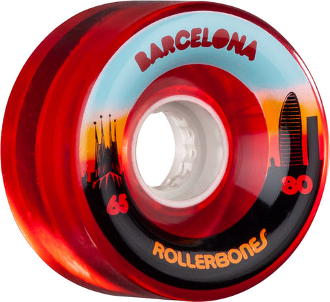 Rollerbones Barcelona 65x35mm/80a Outdoor Rollerskate Wheels (8 Pack)