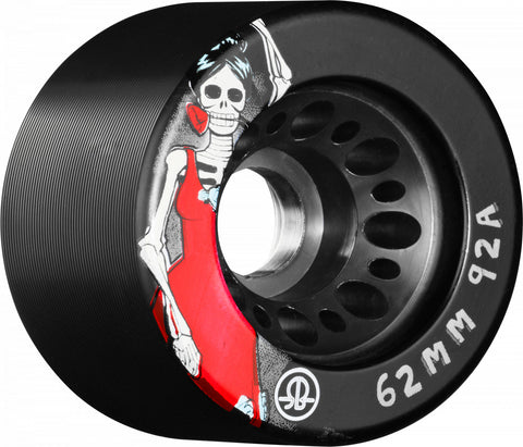 Rollerbones DOD 62mm/92a Black 4pk Rollerskate Wheels