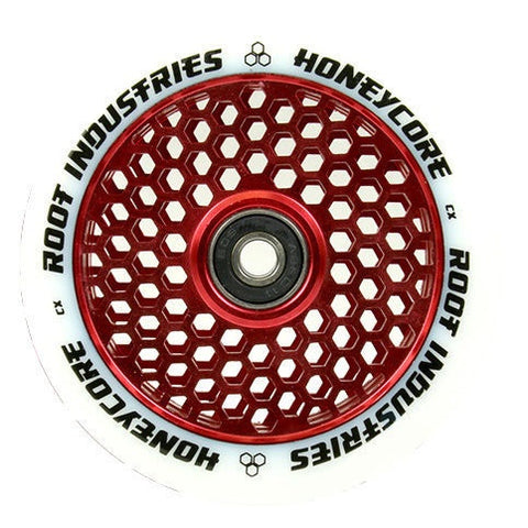 Root Industries Honey Core 120mm White Red Scooter Wheel Single