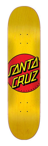 Santa Cruz Classic Dot Yellow 7.75" Skateboard Deck