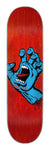 Santa Cruz Screaming Hand Red 8.0" Skateboard Deck