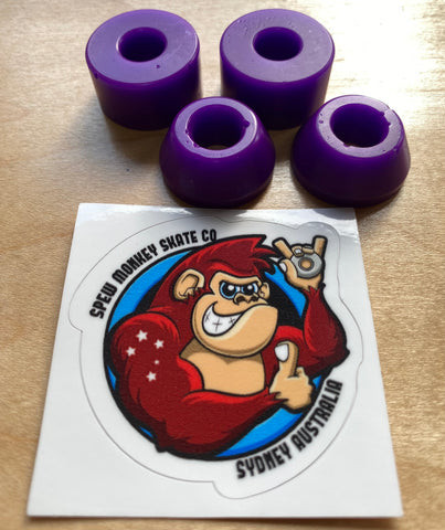 Spew Monkey Purple 85a 4 Pack Skateboard Bushings