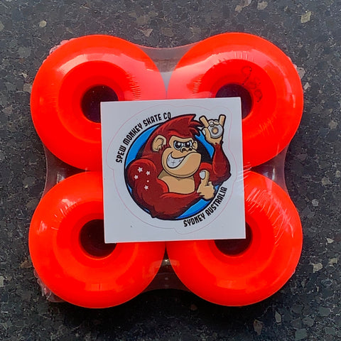 Spew Monkey #1s Fluoro Red 98a Skateboard Wheels