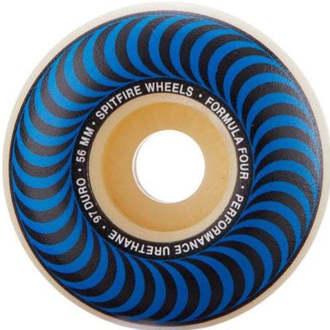Spitfire Formula 4 Classic Swirl 97D 56mm Blue Skateboard Wheels