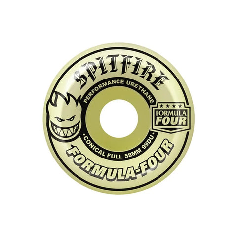 Spitfire Formula 4 Conical Full Glow 99D/58mm Skateboard Wheels