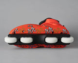 THEM x WKND Collaboration 58mm Orange Rollerblades bottom view
