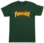 Thrasher Flame Forest Green Medium Tee