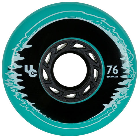 UC Cosmic Interference Teal 76mm/84a 4 Pack Rollerblade Wheels