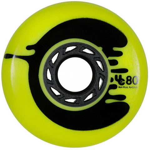 UC Cosmic Rosche Yellow 80mm/86a 4 Pack Rollerblade Wheels