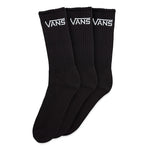 Vans Classic Crew Black 3 Pack Socks