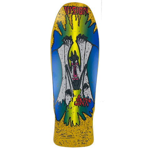 Vision OG Jinx Yellow Stain 10" Skateboard Deck