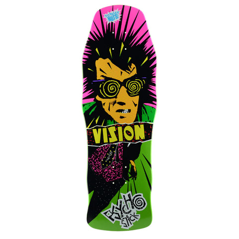 Vision OG Psycho Stick Lime 10" Skateboard Deck