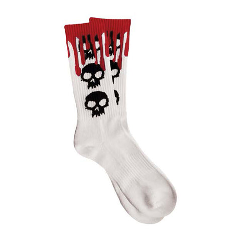 Zero Blood Skull Crew White Socks