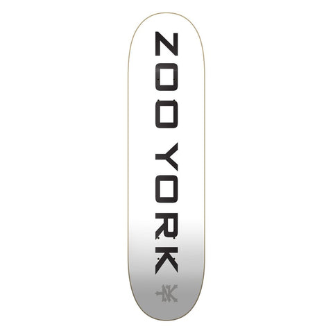 Zoo York OG 95 Logo Block White 7.75" Skateboard Deck