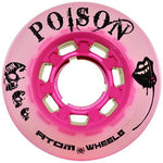 Atom Poison 62x44mm/84a Pink Rollerskate Wheels 4 Pack