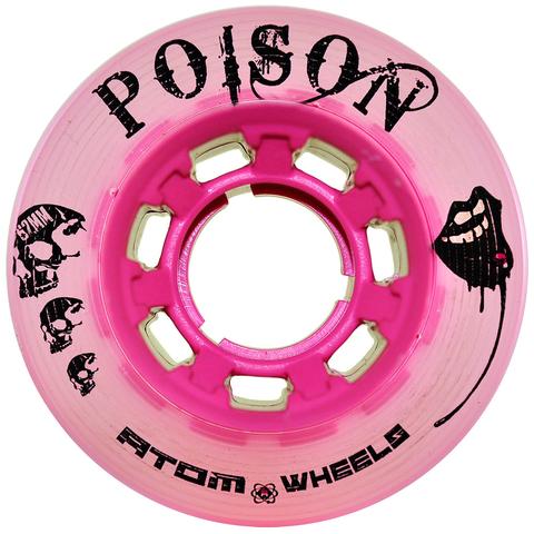 Atom Poison 62x44mm/84a Pink Rollerskate Wheels 4 Pack