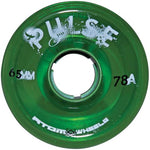 Atom Pulse 65x37mm/78a Green Rollerskate Wheels 4 Pack