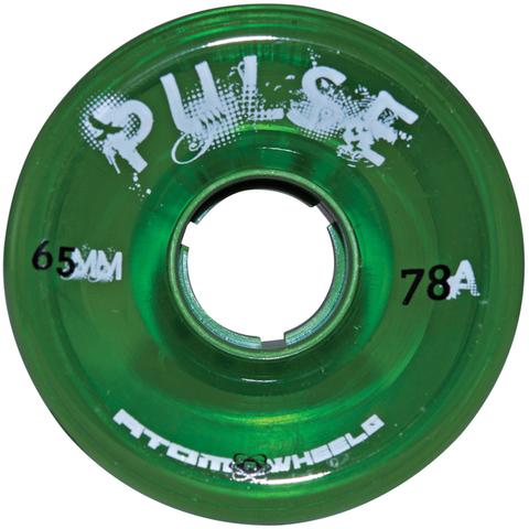 Atom Pulse 65x37mm/78a Green Rollerskate Wheels 4 Pack