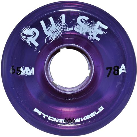 Atom Pulse 65x37mm/78a Purple Rollerskate Wheels 4 Pack