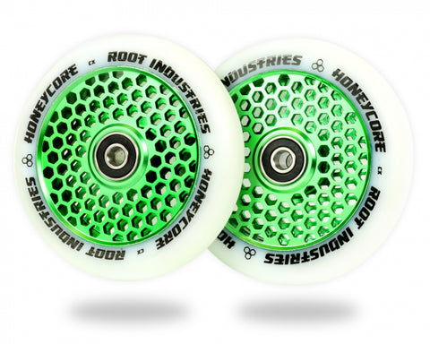 Root Industries Honey Core 110mm White Green Scooter Wheel