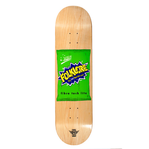 Folklore Chips Green Fibre Tech Lite 8.25" Skateboard Deck