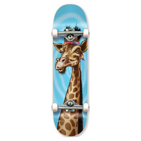 Holiday Party Animals Giraffe 7.75" Complete Skateboard