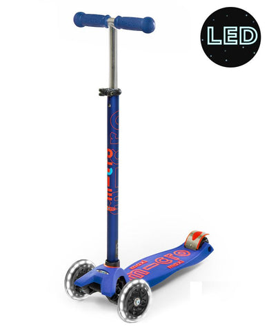 Micro Maxi Deluxe LED Navy Blue Scooter