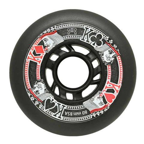 FR Street King Black 80mm/85A 4 Pack Rollerblade Wheels