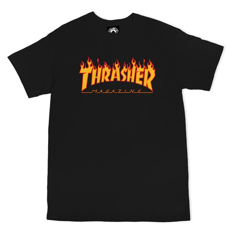 Thrasher Flame Black X Large Tee