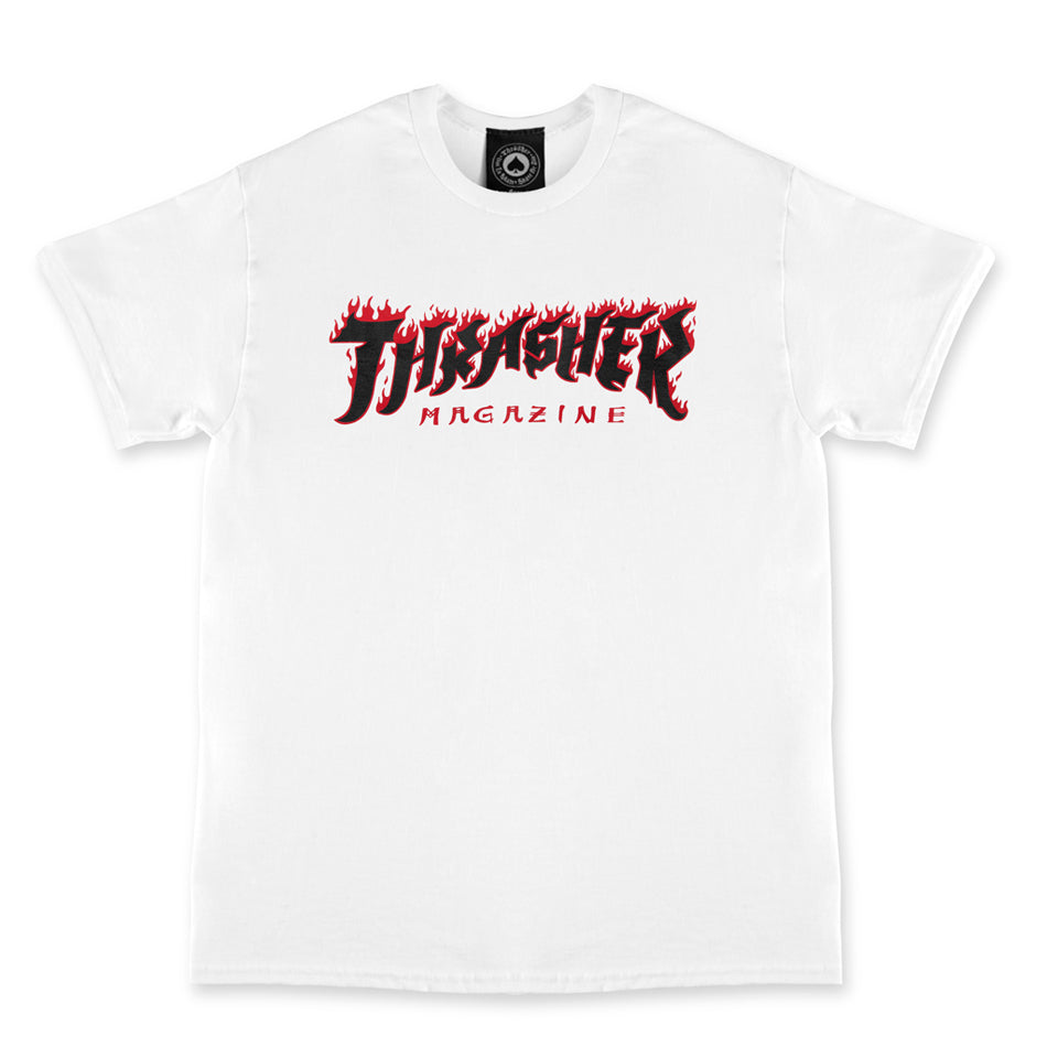 Thrasher Possessed Logo White Tee – World Of Wheelcraft