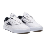 Lakai Kids White/Navy/Leather Skateboard Shoes