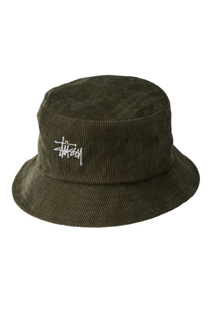Stussy Graffiti Cord Flight Green Bucket Hat
