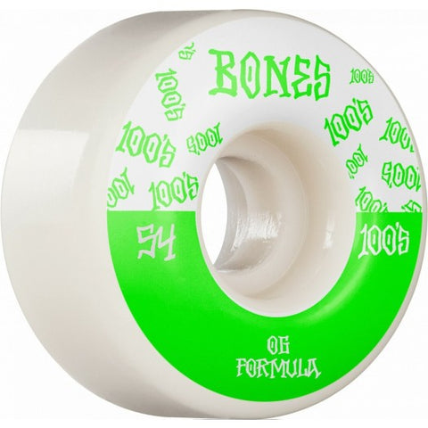 Bones 100's White V4 54mm Skateboard Wheels